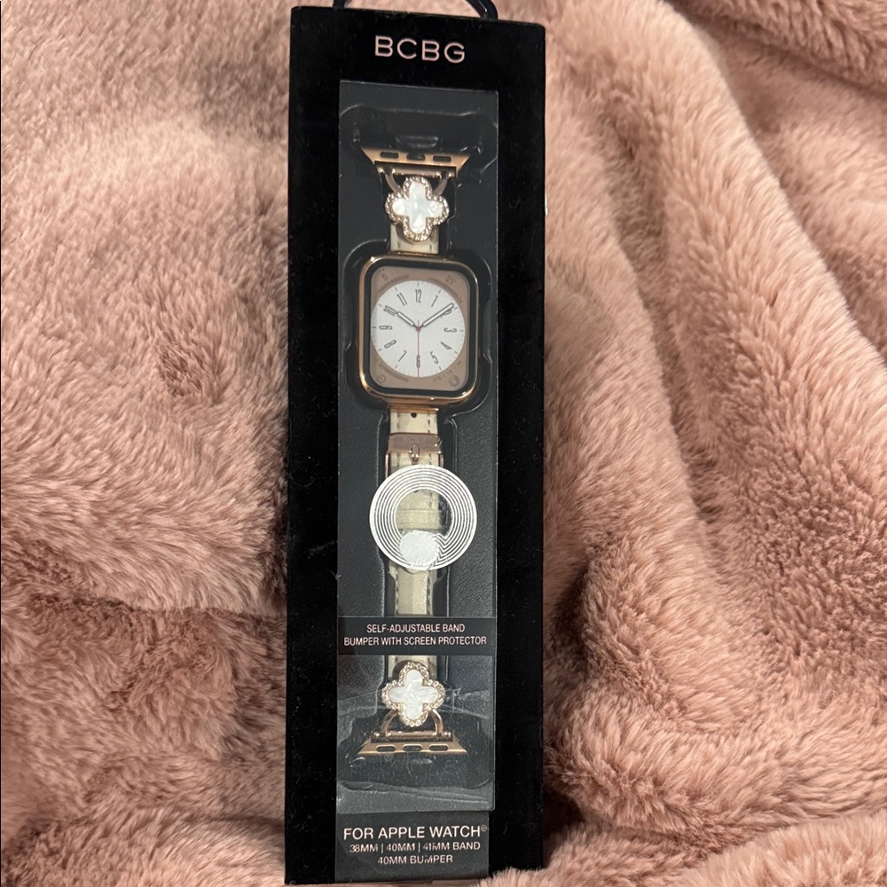 BCBG Watch Band for Apple Watch new rhinestone & rose gold details